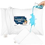 KeaBabies 13 x18 Toddler Pillowcase, Waterproof - Soft Waterproof Toddler Pillow Protector Cover for Kids, Boys, Girls, Durable Machine Washable, Small Travel Pillow Sold Separately (Soft White)