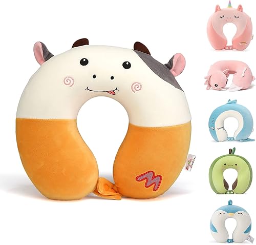 Miniatura 16 de Niuniu Daddy Axolotl Almohada de Viaje para Niños Artículos Esenciales para Viajes por Carretera para 9-12 Años de Edad - Almohada de Cuello