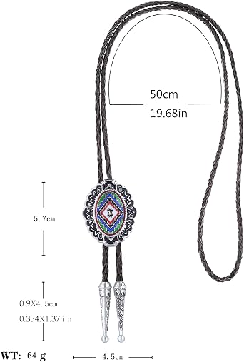 GelConnie Western Bolo Tie for Men Cowboy Necktie Turquoise Bolo Tie Leather Rodeo Necklace Mushroom Bolo Tie Texas Style