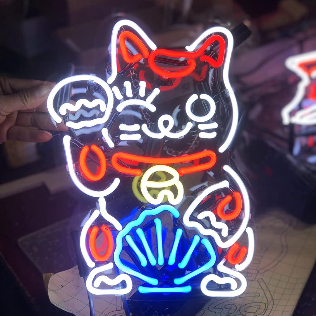 Amazon | ネオンサイン 招き猫 ネオン 看板 NEON SIGN 喫茶店 居酒屋