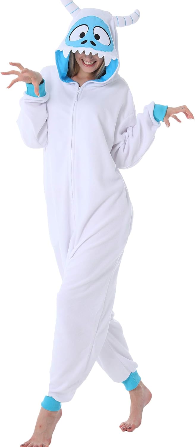 Markest Unisex Onesie for Adult and Teenagers White Monster Animal Cosplay Costumes One Piece Pajama - Image 2