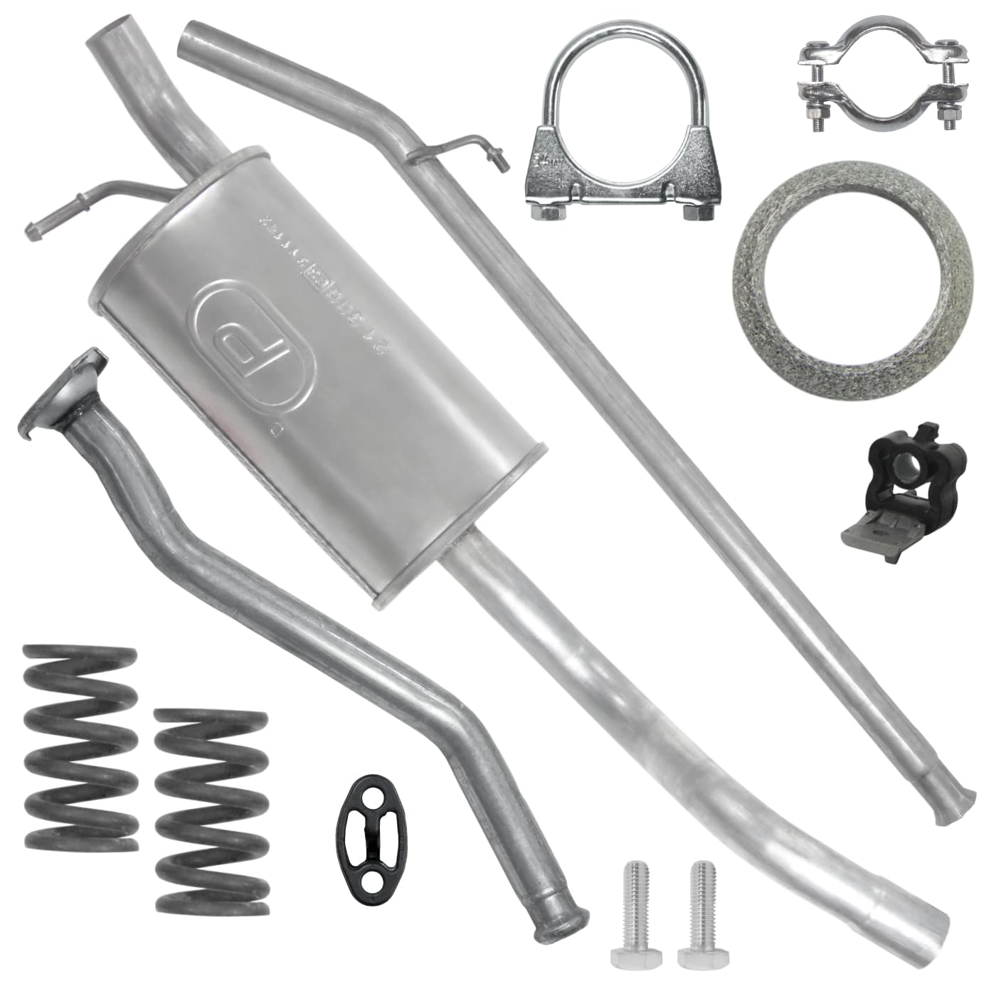 POLMOstrow Auspuff Kollektorrohr und Abgasrohr und Endtopf für Renault Twingo 2 II 1.2 1.5 dCi Fließheck 2007-12.2011