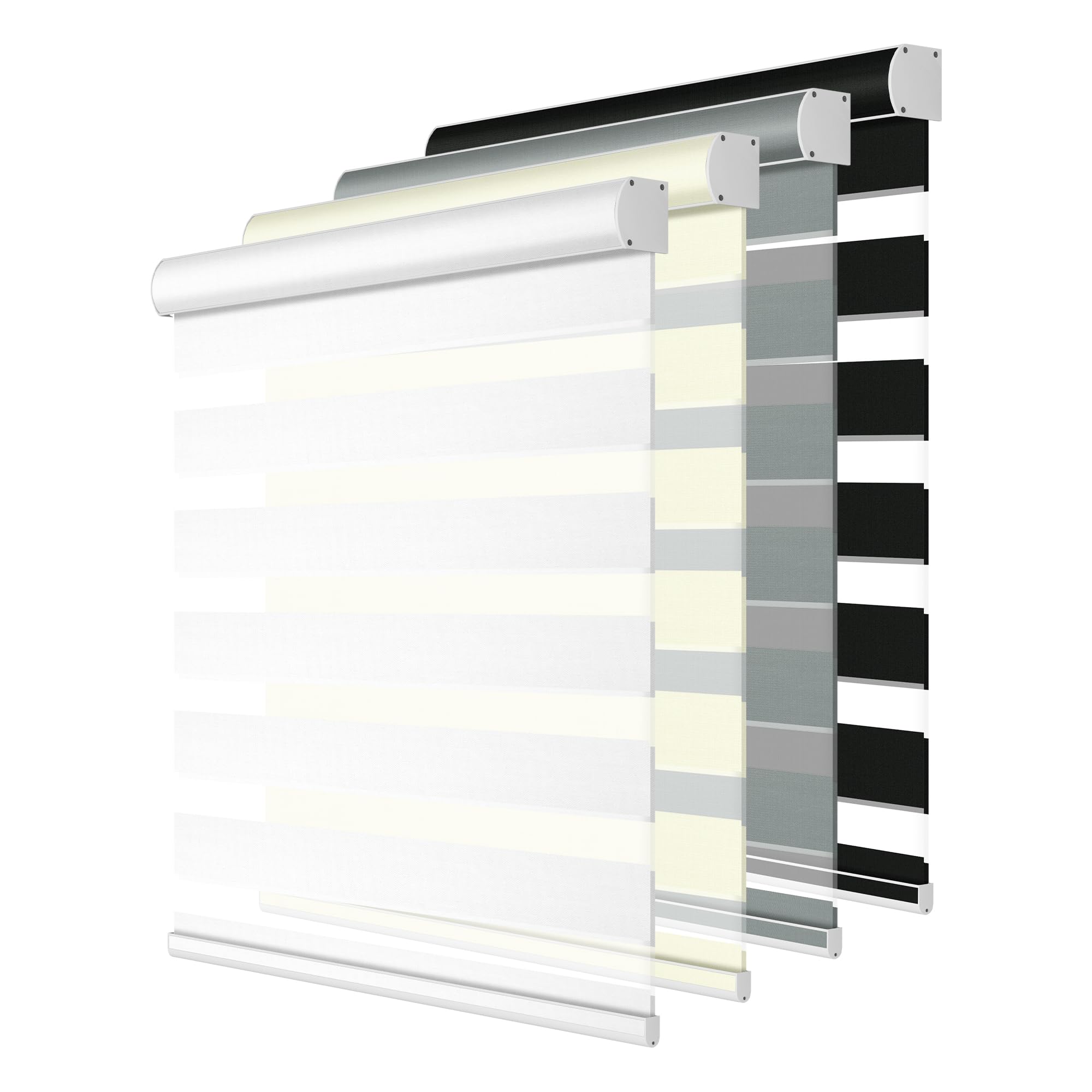 HOTSOON Blackout Cordless Zebra Blinds for Windows, Blinds for lndoor, Light Control, Easy to Instal, UV Protection, for Home, Offices and Door,