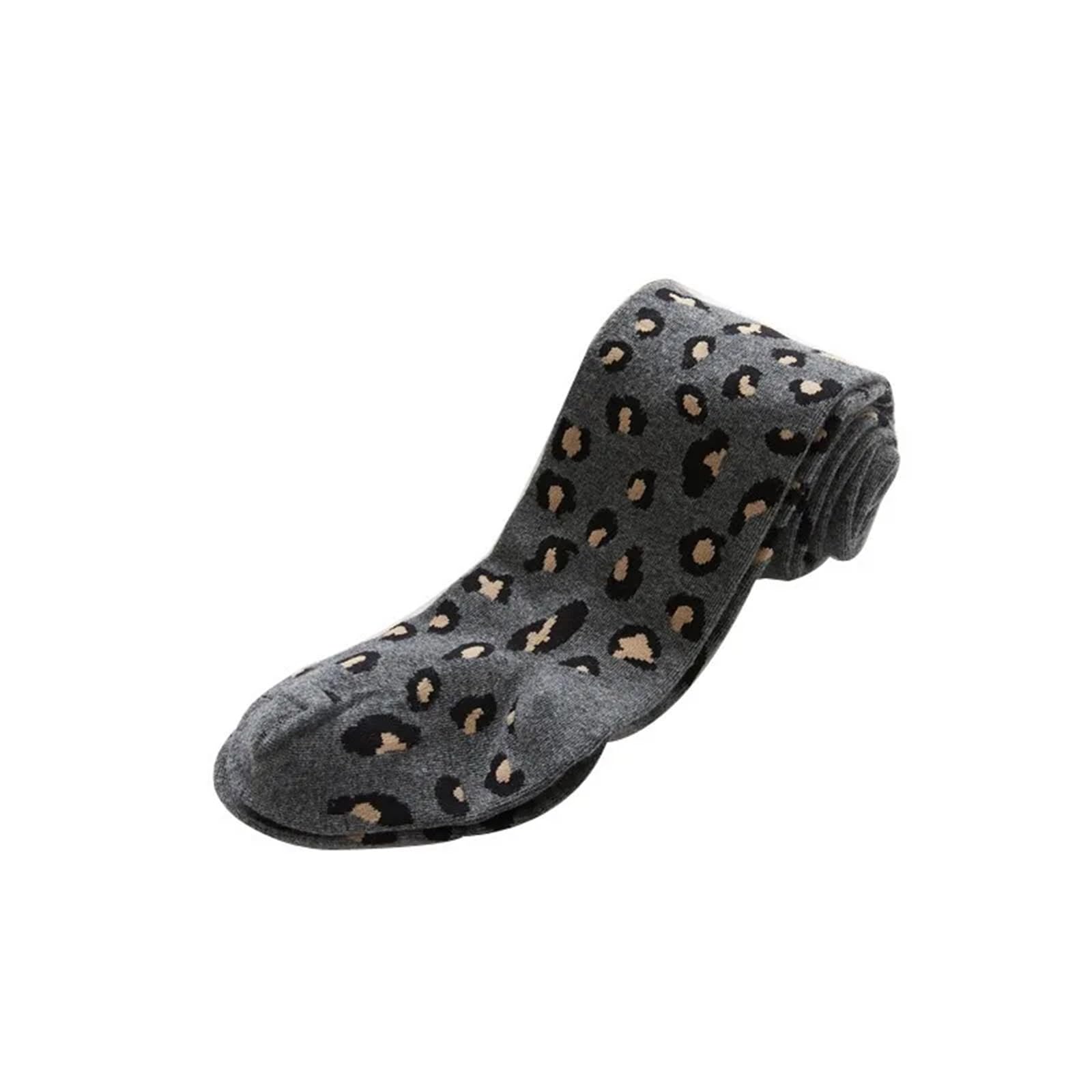 Spring and Autumn Children’s Pantyhose Cotton Fashion Leopard Print Kids Comfortable & Breathable Tights for Girls(GRAY,L)