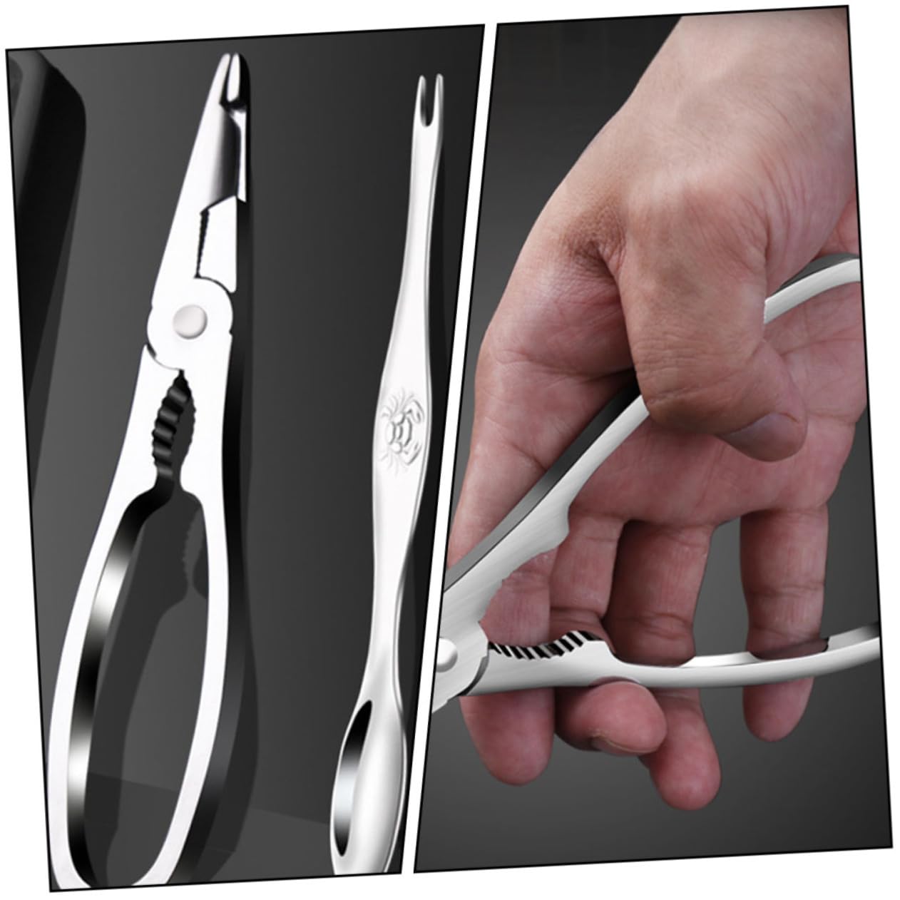 SOLUSTRE 1Set Crab Tools Seafood Cracker Kit with Scissors and Picks for Easy Shellfish Eating for Crab Legs Lobster Tails and Oysters