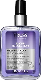 TRUSS Blond Revolution Heat Protectant Spray, Frizz Control, 3.3 fl oz | Waterproof spray designed to shield hair, combat frizz, deliver intense shine, and ensure long-lasting protection.