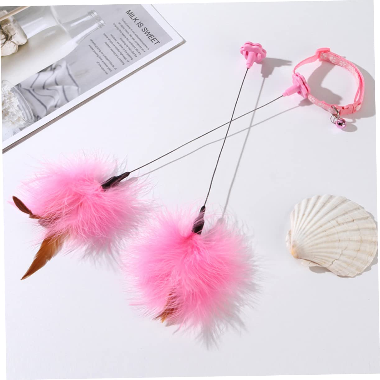Yardwe Lot De 2 Jouets Interactifs pour Chat Bâtonnets De Printemps Amusants pour Chats Dintérieur