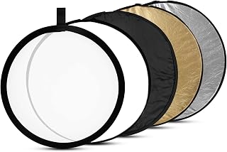 SmallRig 22" 60cm Photography Reflector 5-in-1 Collapsible Circular Light Reflector, Translucent, Silver, Gold, White and Black, with Carrying Bag - 4126