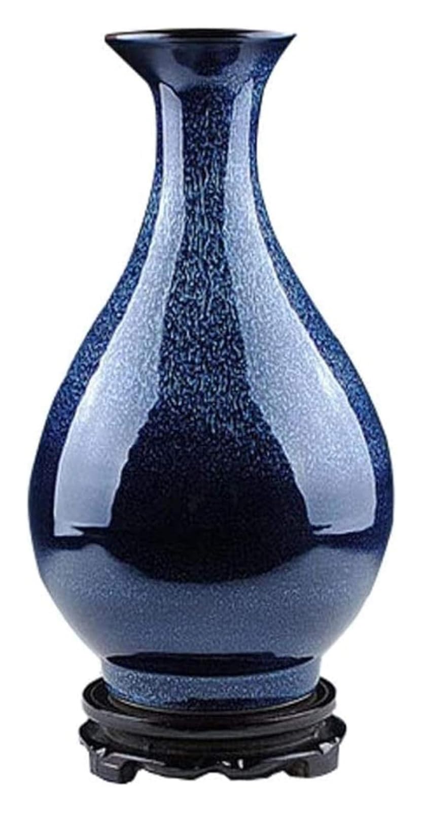 Vase Desktop Ceramic Base Can Be Rotated for Living Study Blue 22 * 37cm