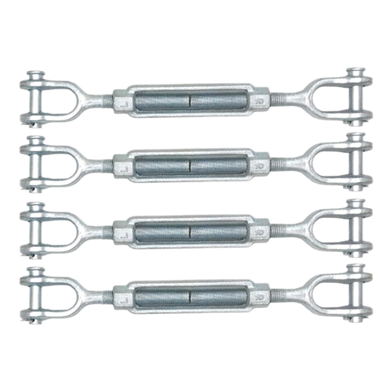 Tenditori Per Cavi E Fili Metallici 4 pezzi tenditore per fune | Tenditore M6 per Sistemi di Ringhiere per Stendibiancheria Vele Ombreggianti Recinzioni Pontili Giardino Ringhiere Industria