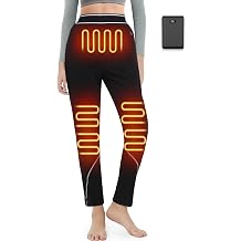 FERNIDA Womens Heated Thermal Pants Fleece 7.4V Electric Heated Long Johns