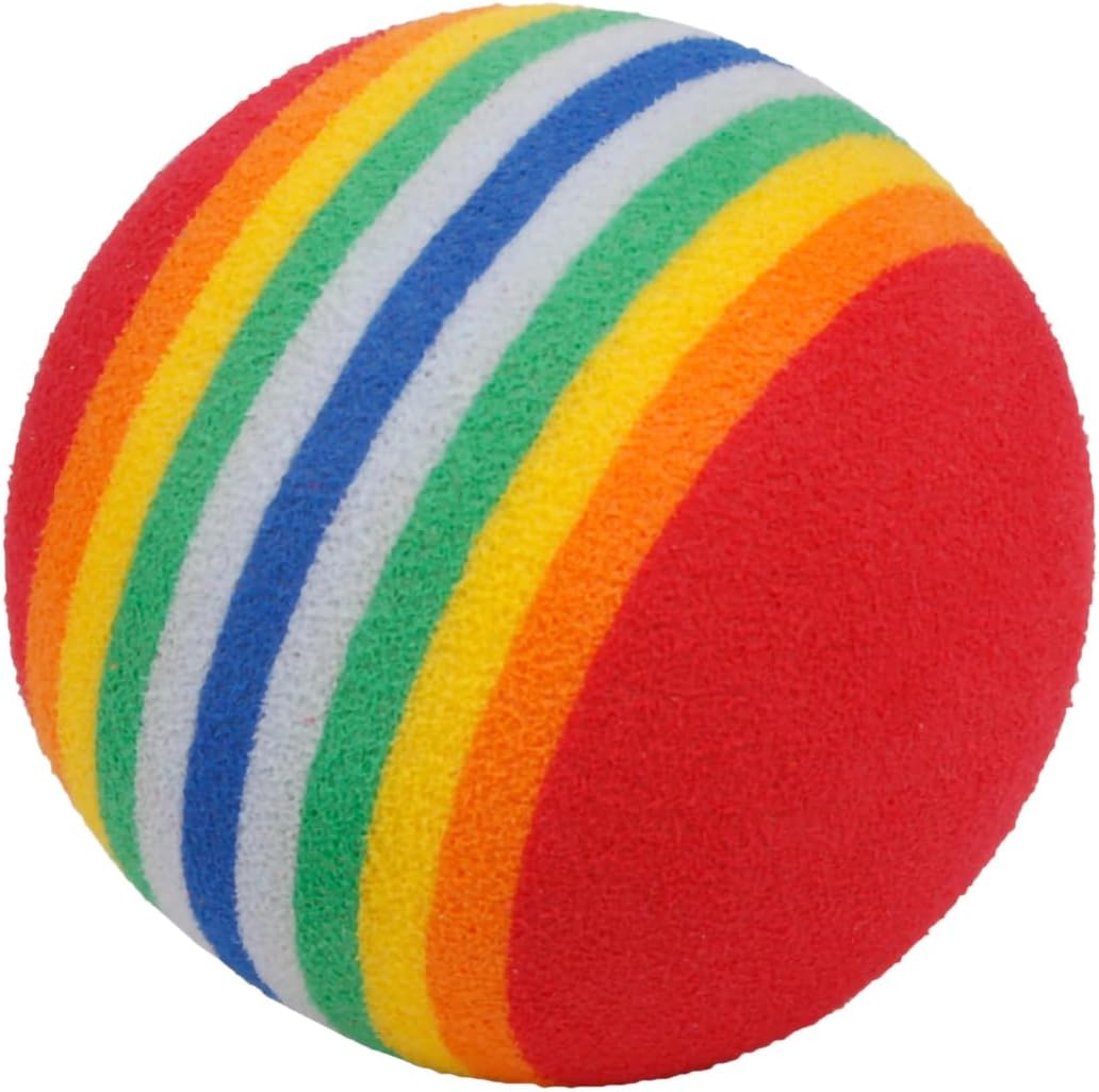 Andux Rainbow Ball Solid Elastic Foam Sponge Stripe Floating Golf Training Equipment