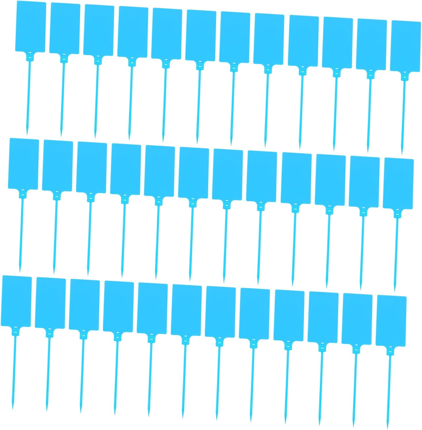 Mipcase 100pcs Blue Plastic Shipping Tags with Cable, 5.8 X 100mm Labeling Tags for Luggage and Industrial Packaging Supplies