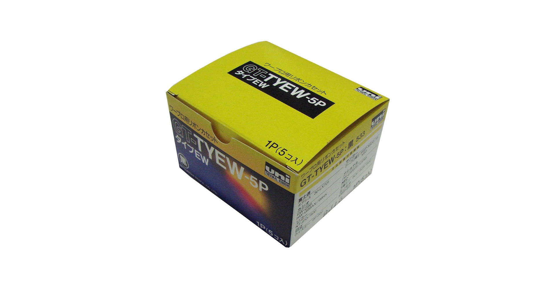 Amazon.co.jp: ワープロ用リボンカセット GT-TYEW 黒 タイプEW 5