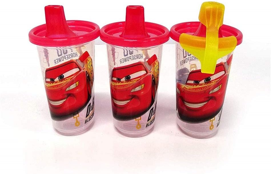 Plastic Disney Take & Toss Sippy, 10 Ounce, 3 Pack Cars