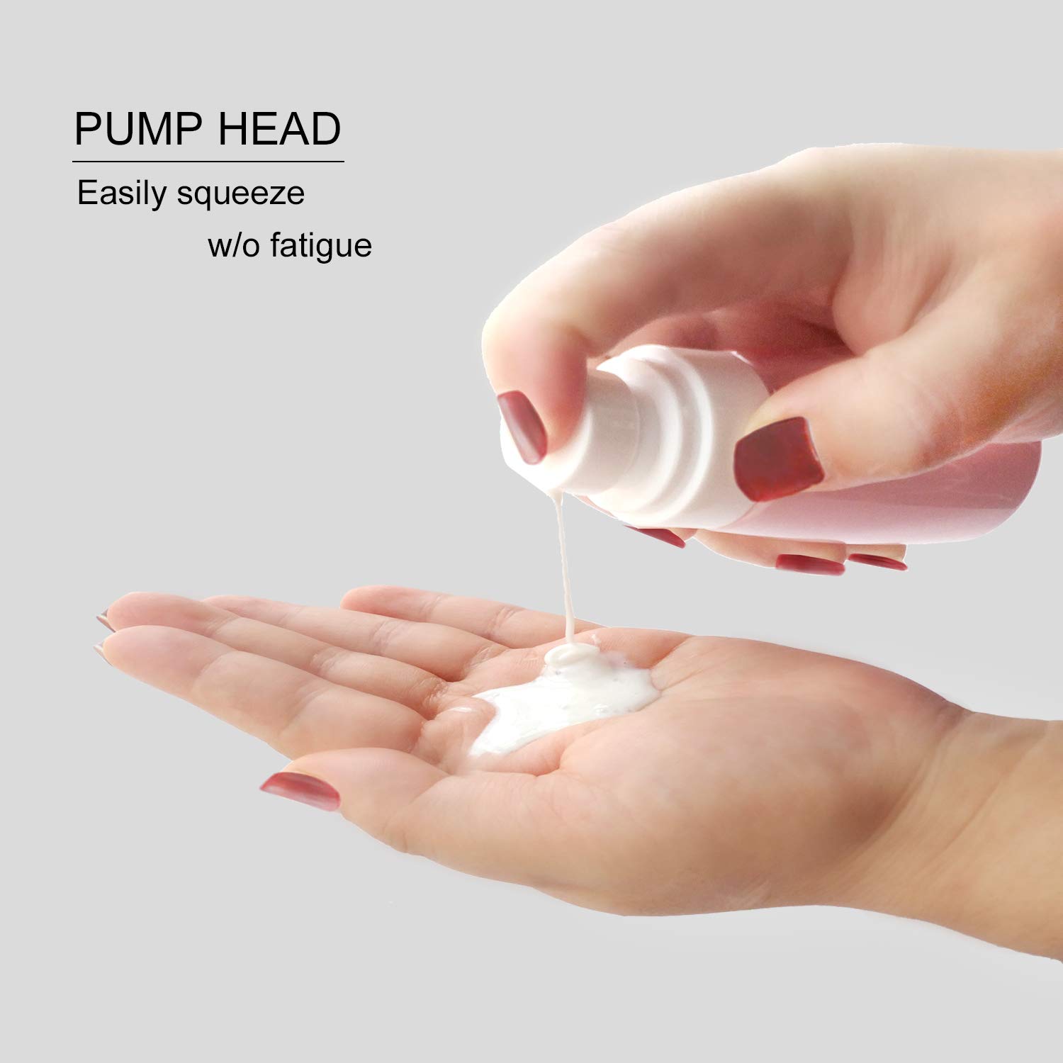 4PCS Airless Pump Bottle 2oz/60ml Plastic Empty Clear Refillable Travel Container Dispenser for Lotion Creams foundation image 4