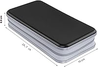 Vista 6 de Estuche para CD, Soporte para Estuche de DVD con Capacidad para 96 Discos de Plástico Duro, Estuches para Discos CD DVD, Carpeta Billetera