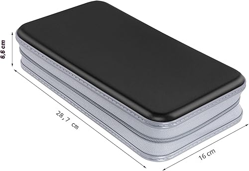 Miniatura 6 de Estuche para CD, Soporte para Estuche de DVD con Capacidad para 96 Discos de Plástico Duro, Estuches para Discos CD DVD, Carpeta Billetera