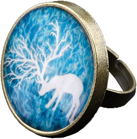 100PCS 25mm Round Shaped Color Printed Mixed Style Deer Elk Pattern Glass Photo Stone - Half Round/Dome Cabochons for Craft Jewelry Making (Elk)