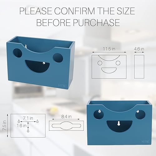 Miniatura 7 de HTB - Soporte para toallas de papel para encimera o pared dispensador manual de toallas de papel de bambú compatible con triple pliegue plegable C