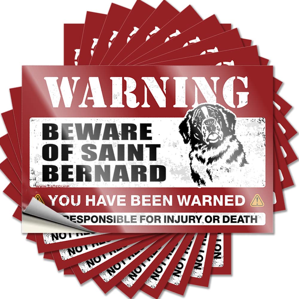 Fall Decor Tattoo Durable Cover | Beware of Saint Bernard Book Self Adhesive Sticker for Free DIY(12X18CM)