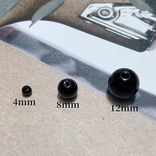 Miniatura 3 de 100 cuentas de perlas de 0.472 pulgadas (0.472 in), perlas redondas sueltas con agujeros para costura, manualidades, decoración, pulseras, collares,