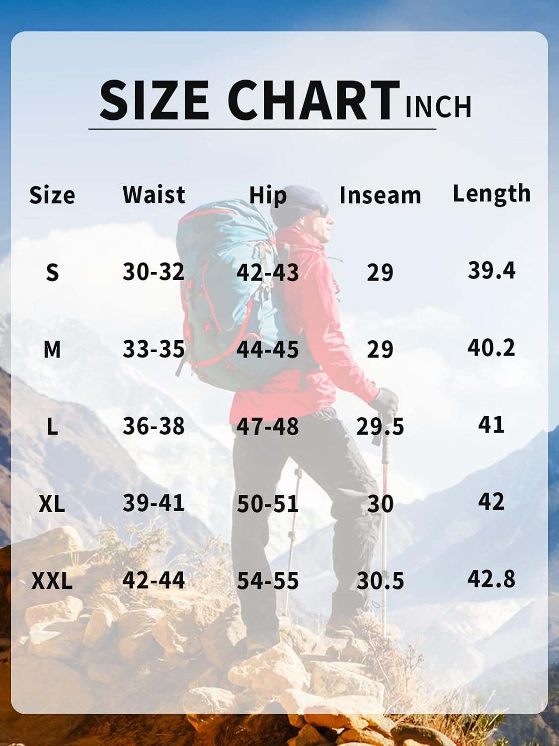 Mens Hiking Pants,Light Weight Cargo Outdoor Breathable with 6 Pockets, Summer Casual Quick Dry Waterproof Fishing Pants - Image 7