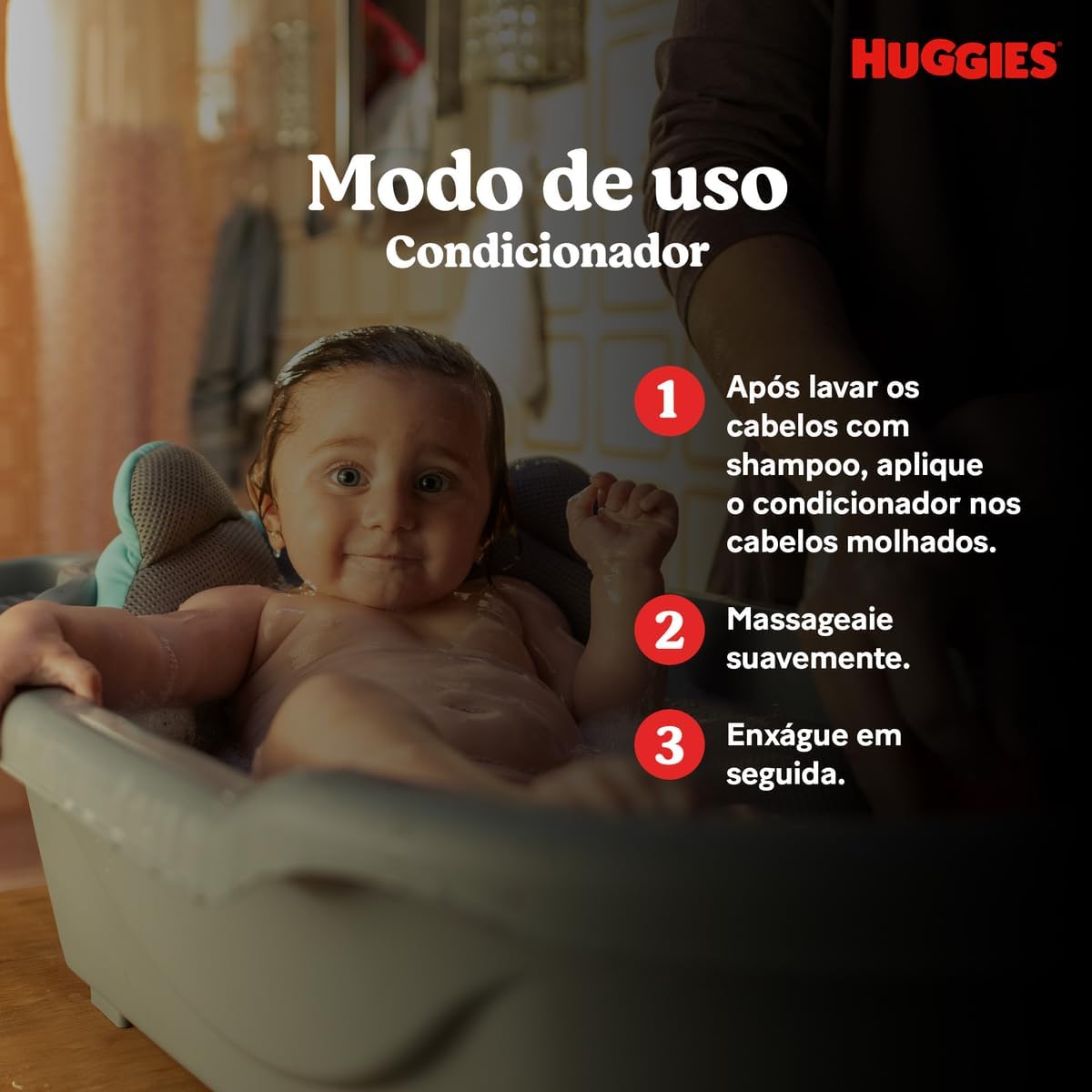 Huggies Condicionador Infantil Extra Suave, 200 ml, Transparente
