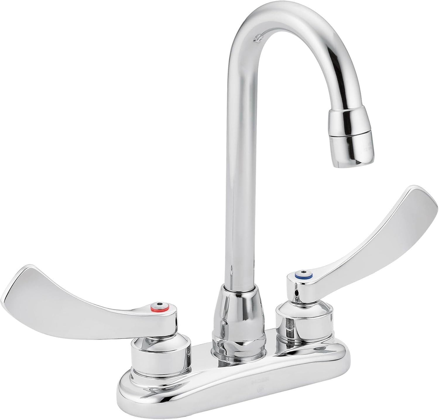 Moen 8278SM Commercial M-Dura 4-Inch Centerser Bar/Pantry Faucet with 4-Inch Smooth Wrist Blade Handles and 3 5/8-Inch Spout Reach, 2.2-gpm, Chrome