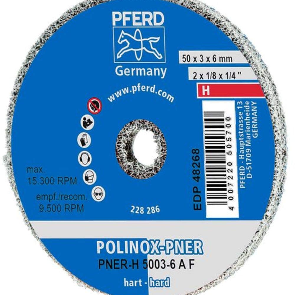 PFERD 48268 2" x 1/8" Unitized Wheel 1/4" A.H., A/O Fine (H) 8AM (10pk)