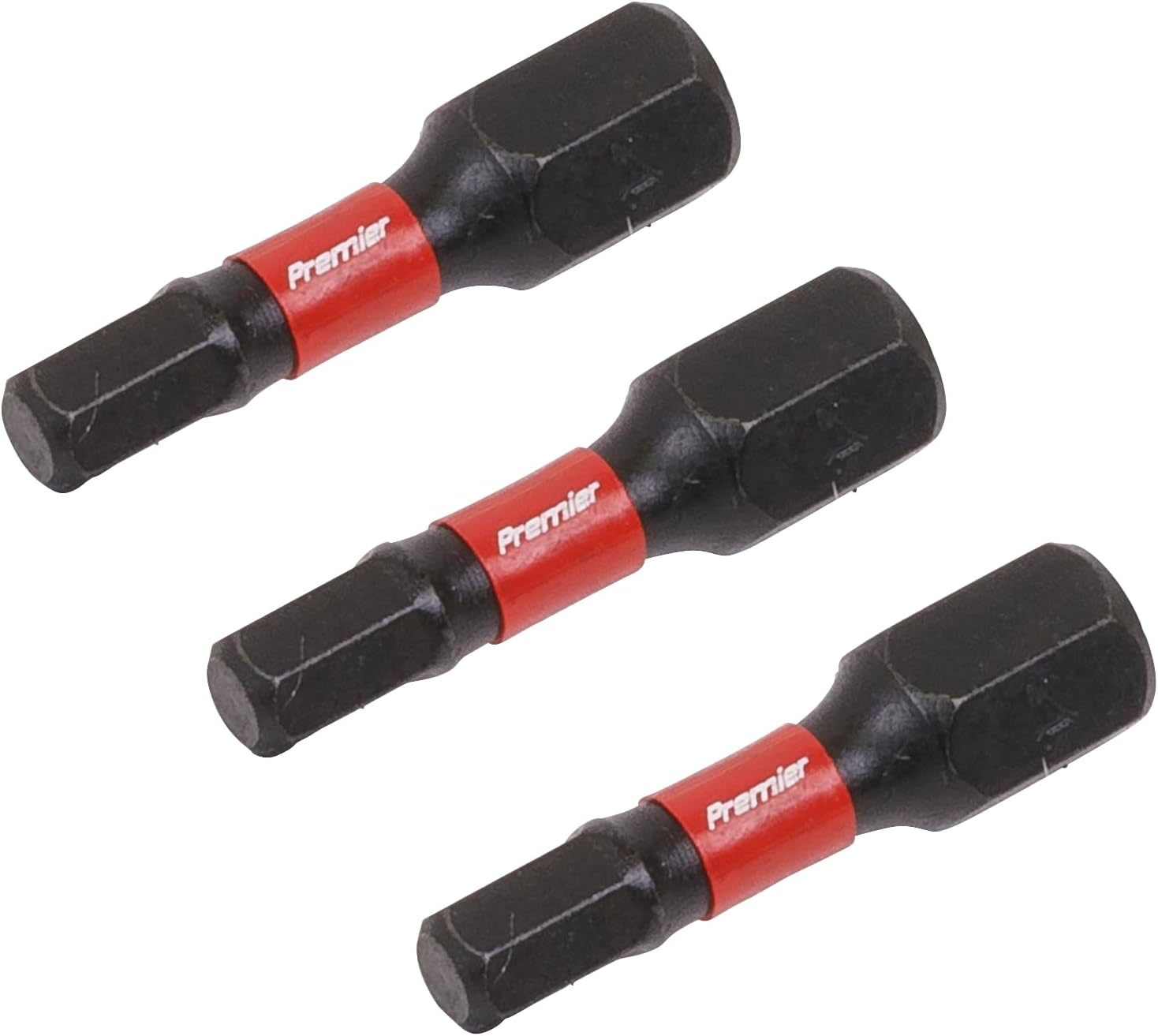 Sealey Impact Power Tool Hexagon Screwdriver Bits Hex 4mm 25mm Pack of 3