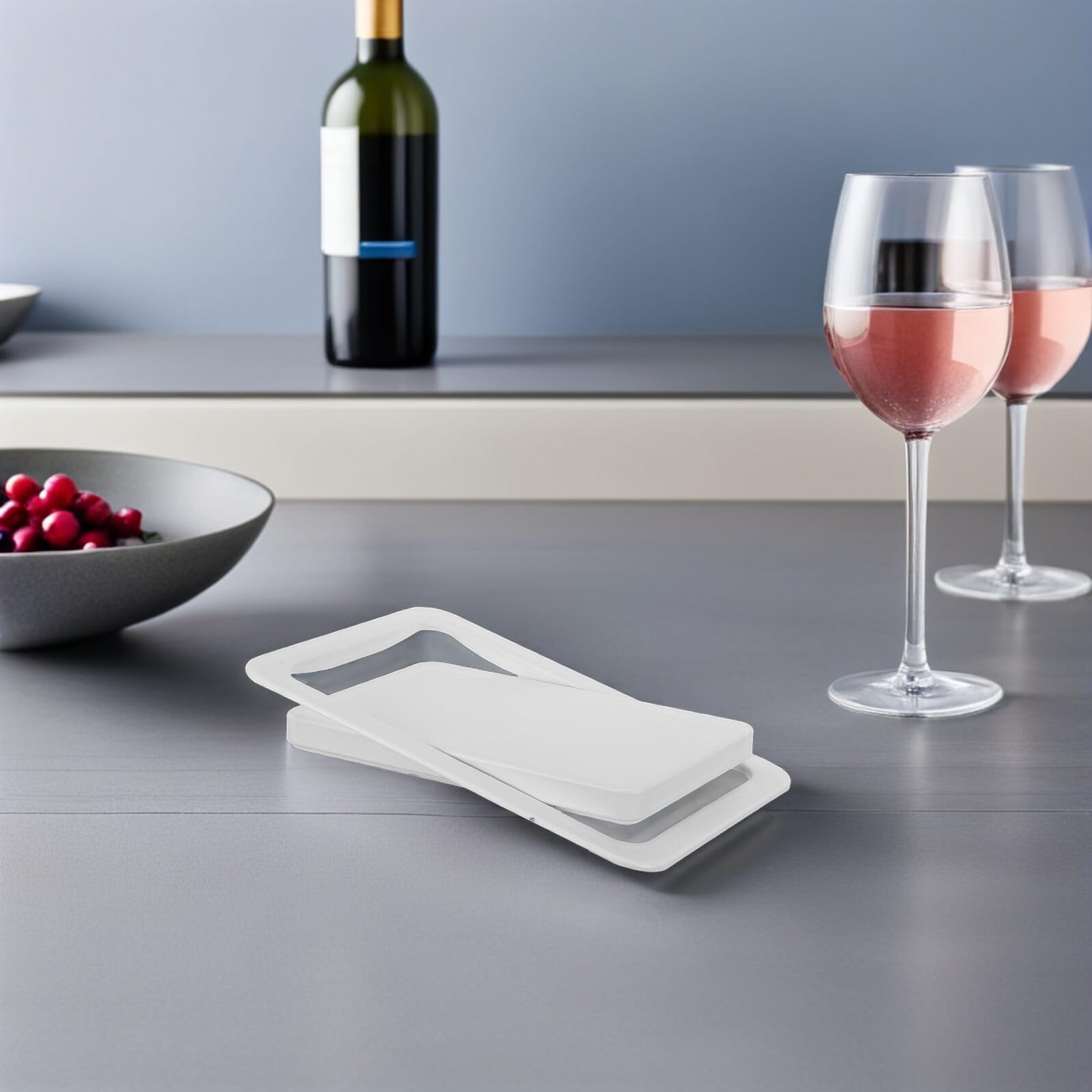 SHINEOFI Tapa de Basura Empotrada Abatible de Acero Inoxidable 27 CM para Encimera Cubierta Cuadrada Tapa para Cubo de Basura de Cocina y Baño Uso Doméstico y Comercial