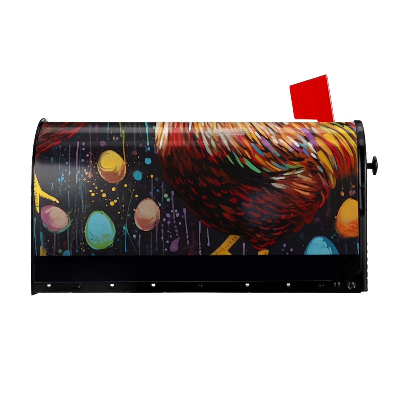 Housse de boîte aux lettres magnétique poule décorative grand format