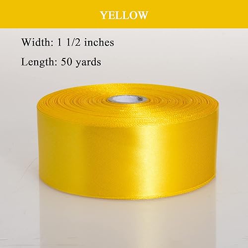 Vista 187 de Cinta de satén sólido azul real de 1 pulgada, cinta de tela artesanal de 50 yardas para envolver regalos, ramos florales, decoración de fiesta