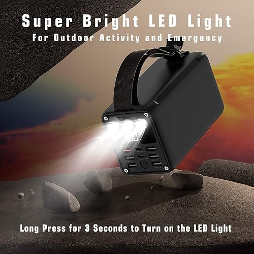 Miniatura 4 de KONFULON Banco de energía de alta capacidad de 60000 mAh, carga rápida, USB, C, PD de 20 W, paquetes de baterías con 7 salidas de 22.5 W y pantalla