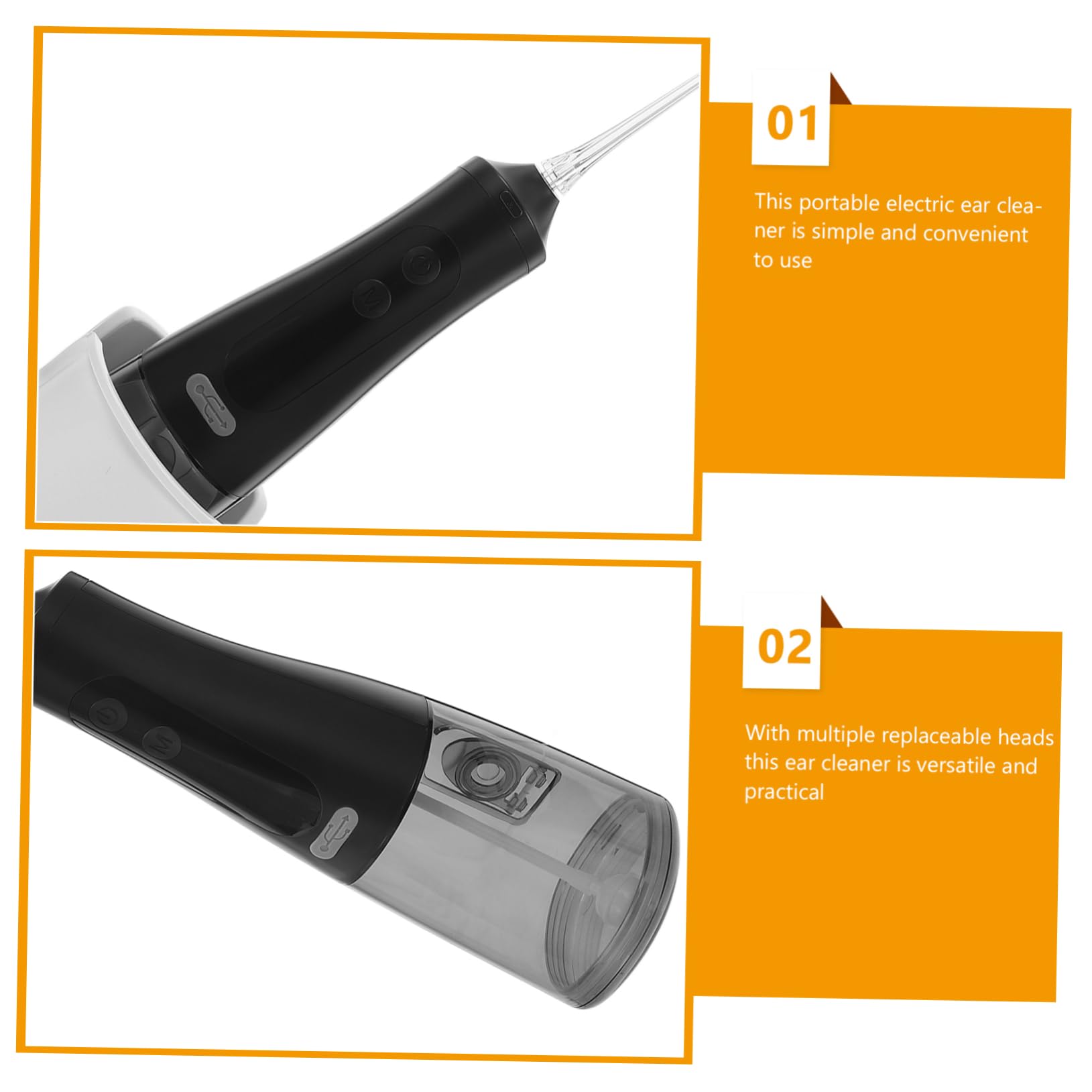 Limpiador Eléctrico de Oídos Ipx7 350ml para Cerumen, Uso Personal
