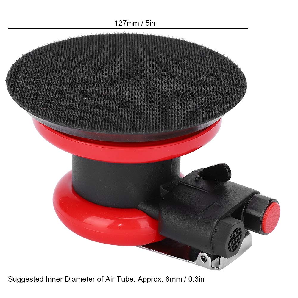 Pulidora neumática Máquina pulidora Lijadora orbital con ángulo de aire de 5 pulgadas Componentes de control industrial Alta velocidad Durable Ergonómico para carpintería marina