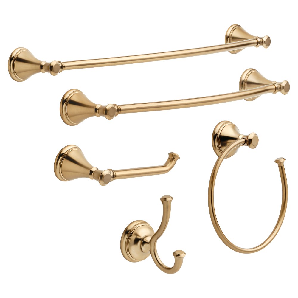 DELTA Cassidy Towel Bar, Champagne Bronze Bathroom Towel Holder, Bathroom Accessories, 79724-CZ