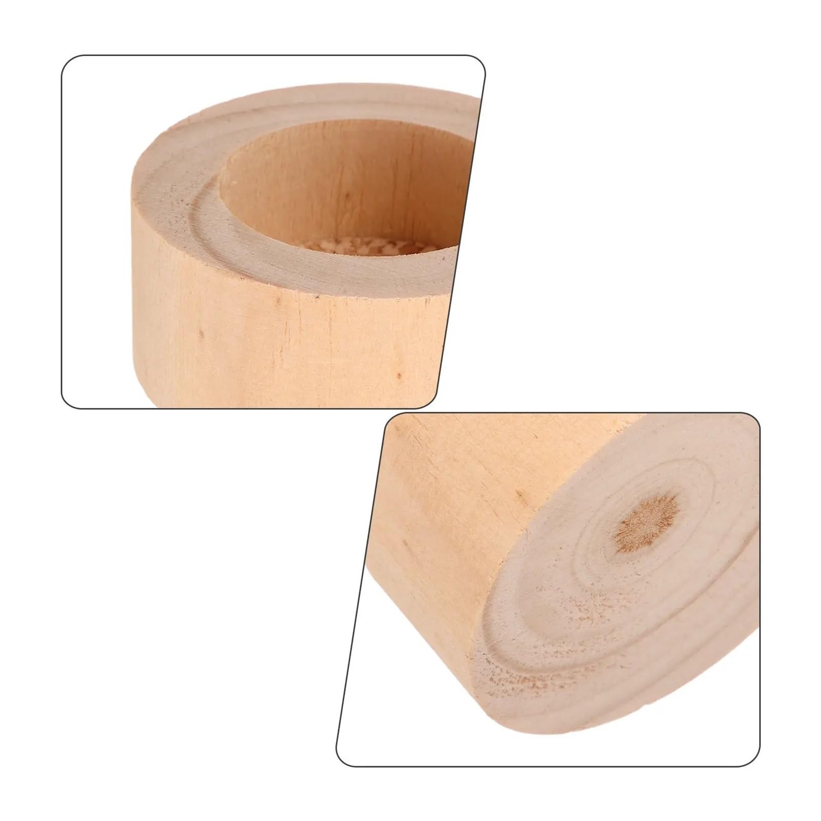 Porte Bougie en Bois Photophores en Bois rustiques, 12 pièces, décoration de Centre Table Ferme for Salon, Vacances, Maison, Bureau, fenêtre Spa