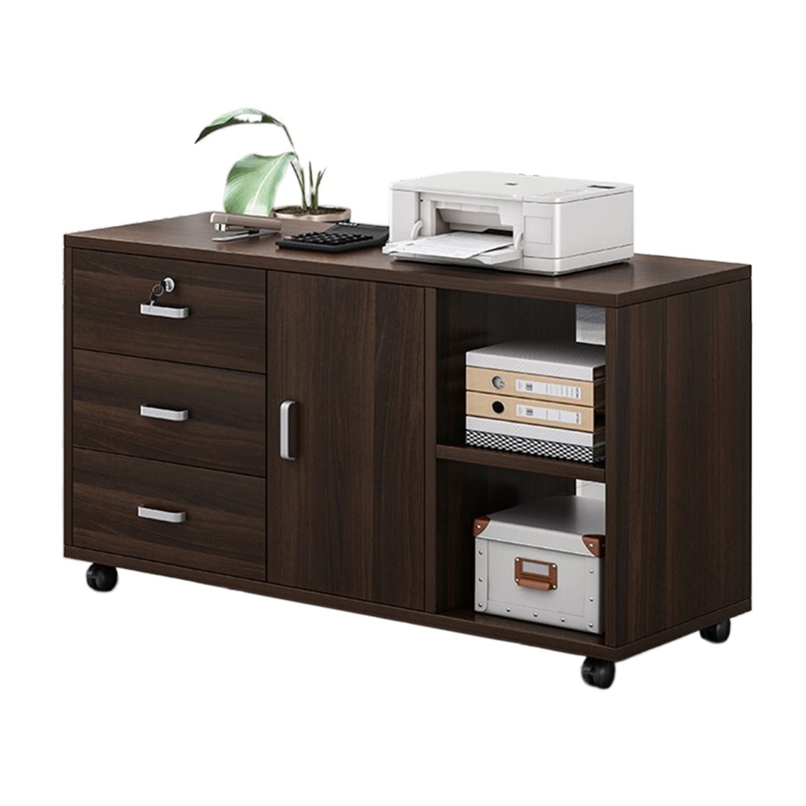 BONAD Stand di Stampa per Ufficio Moderno Minimalista Stampante Rack Ufficio Design Semplice Pavimento Stampante Rack puleggia schedario libreria Soggiorno Staffa Scanner Fax (Color : C Style-2)