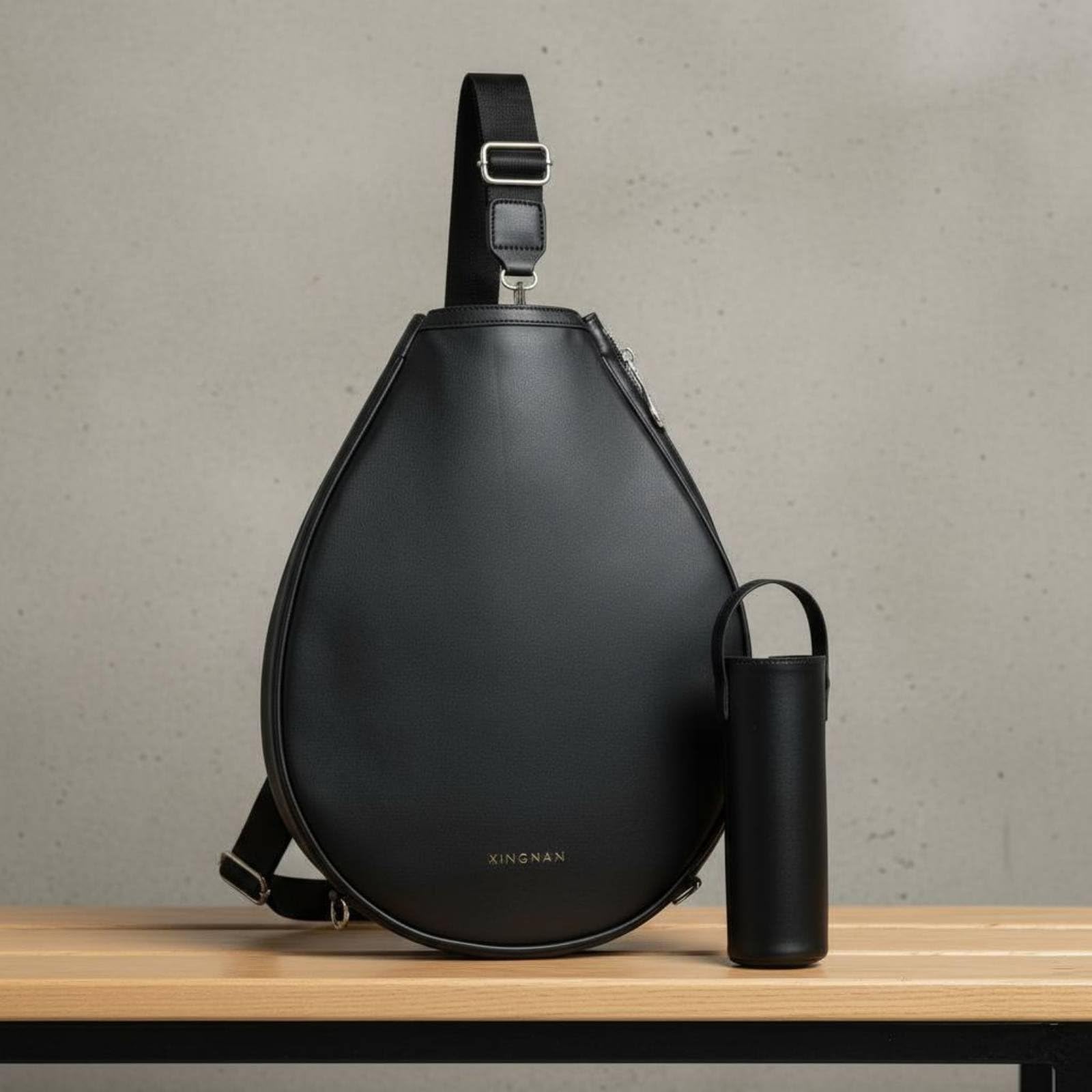 Perfeclan Funda para Raquetas Deportivas Bolsa Raqueta Estuche Protector Mochila Ajustable con Espacio Acogedor y Portabotellas en Piel PU Impermeable Adecuada