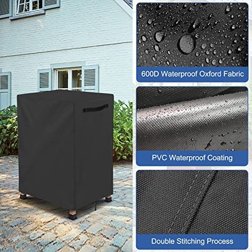 Akefit Firewood Log Rack Cover , Waterproof Covers For Firewood 17In, Indoor/Outdoor Log Holder Cover Wood Storage Cover Firewood Cover Only, Without Brackets（17X13X30In,Black） #TOP3