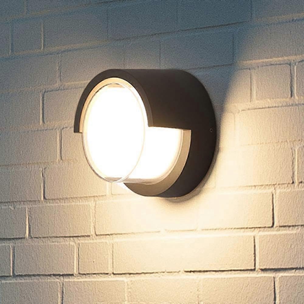 Joyhappst Image Color Modern Outdoor Led Wall Light 12W Waterproof Ip65 Anthracite Aluminum Lighting Decoration Light For Courtyard Garden Terrace Close Wall Pathway Patio