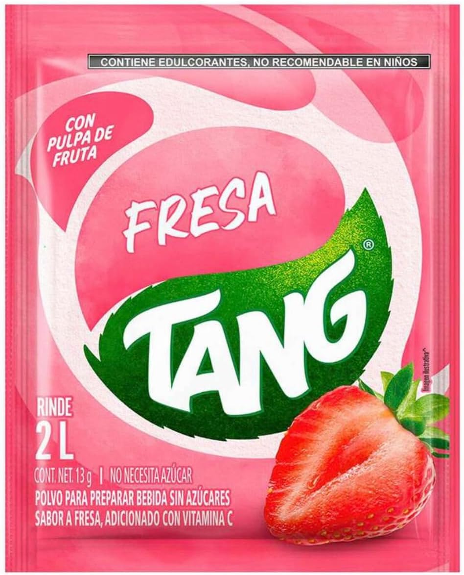 Generic Fresa Strawberry TANG No Sugar Needed Makes 2 Liters Of Drink Mix 12 Pack by Border Merchant