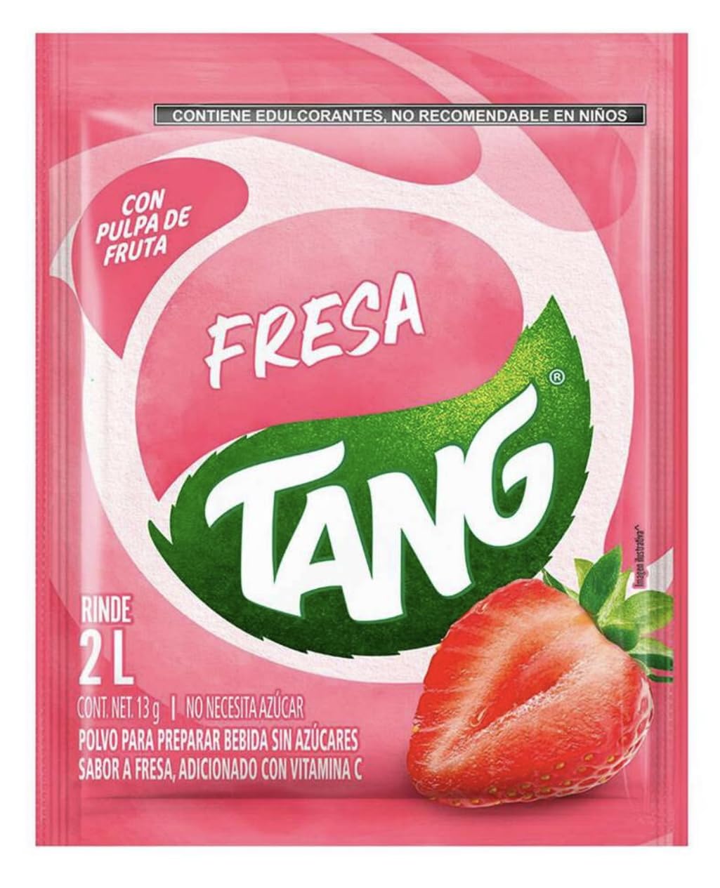 Generic Fresa Strawberry TANG No Sugar Needed Makes 2 Liters Of Drink Mix 12 Pack by Border Merchant