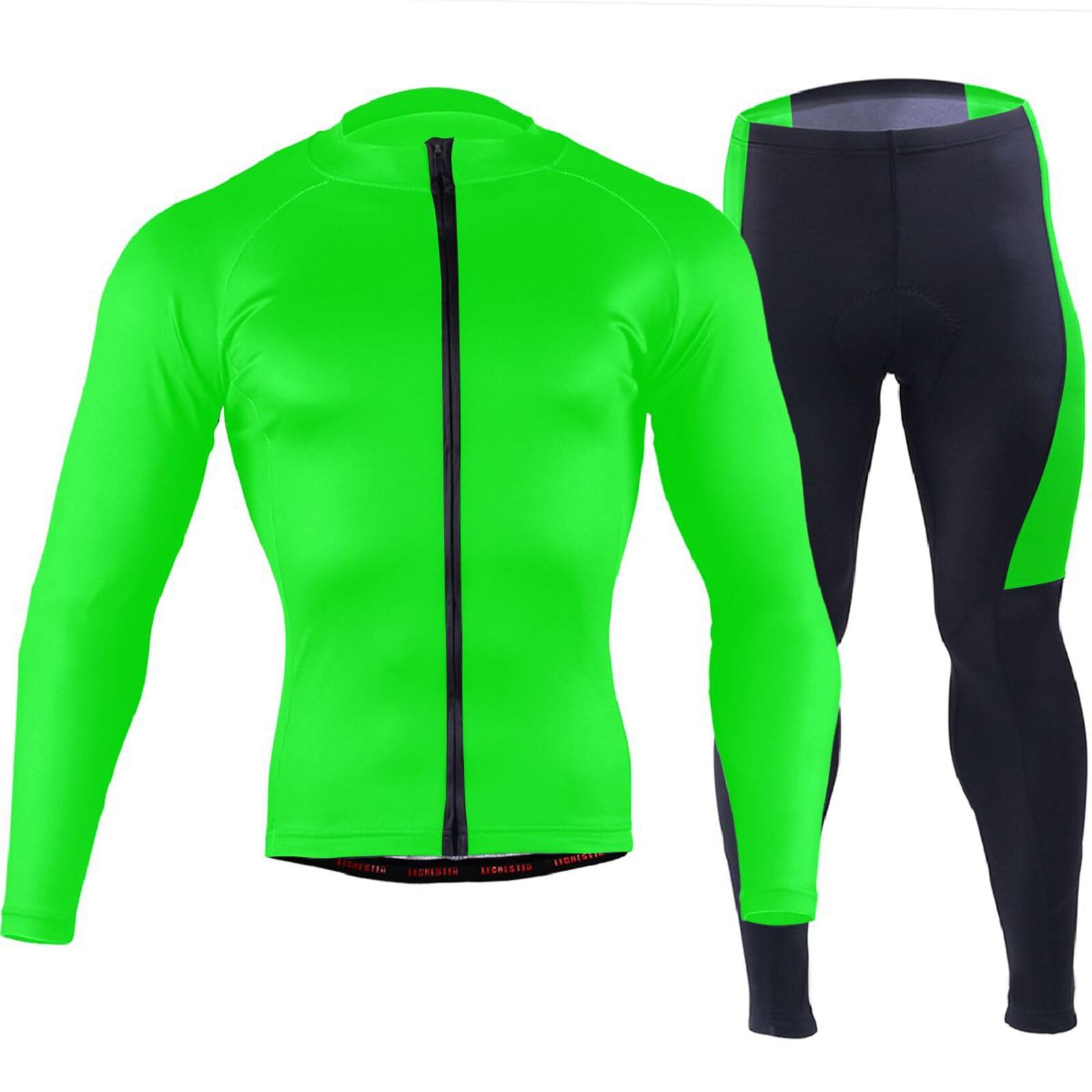 Radtrikot-Set mit Taschen, Windbreaker, langärmelig, 3D-gepolstert