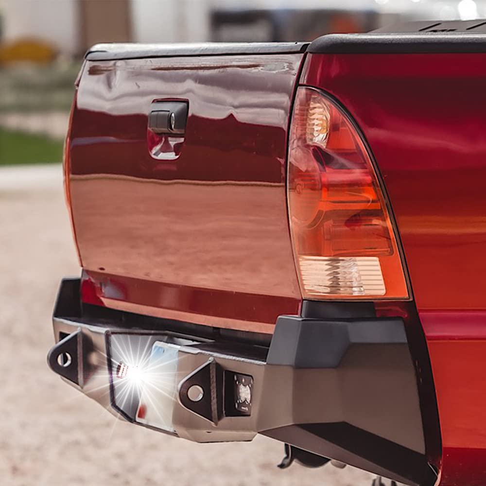 G-PLUS LED License Plate Light Compatible With 05-15 Toyota Tacoma/2000-13 Tundra,Bumper Lamp Red Oled Tube A Pair Replacement (Smoky Lens)