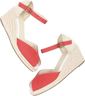 Women’s Platform Wedges Espadrilles, 3" Wedge, Soft Ankle-Tie Strap, Closed Toe, Classic Summer Sandals
