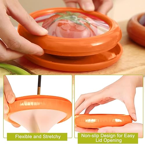 Miniatura 3 de LINXIU Contenedores de almacenamiento de frutas y verduras para refrigerador, aguacate, reutilizable, almacenamiento de cebolla, contenedor de