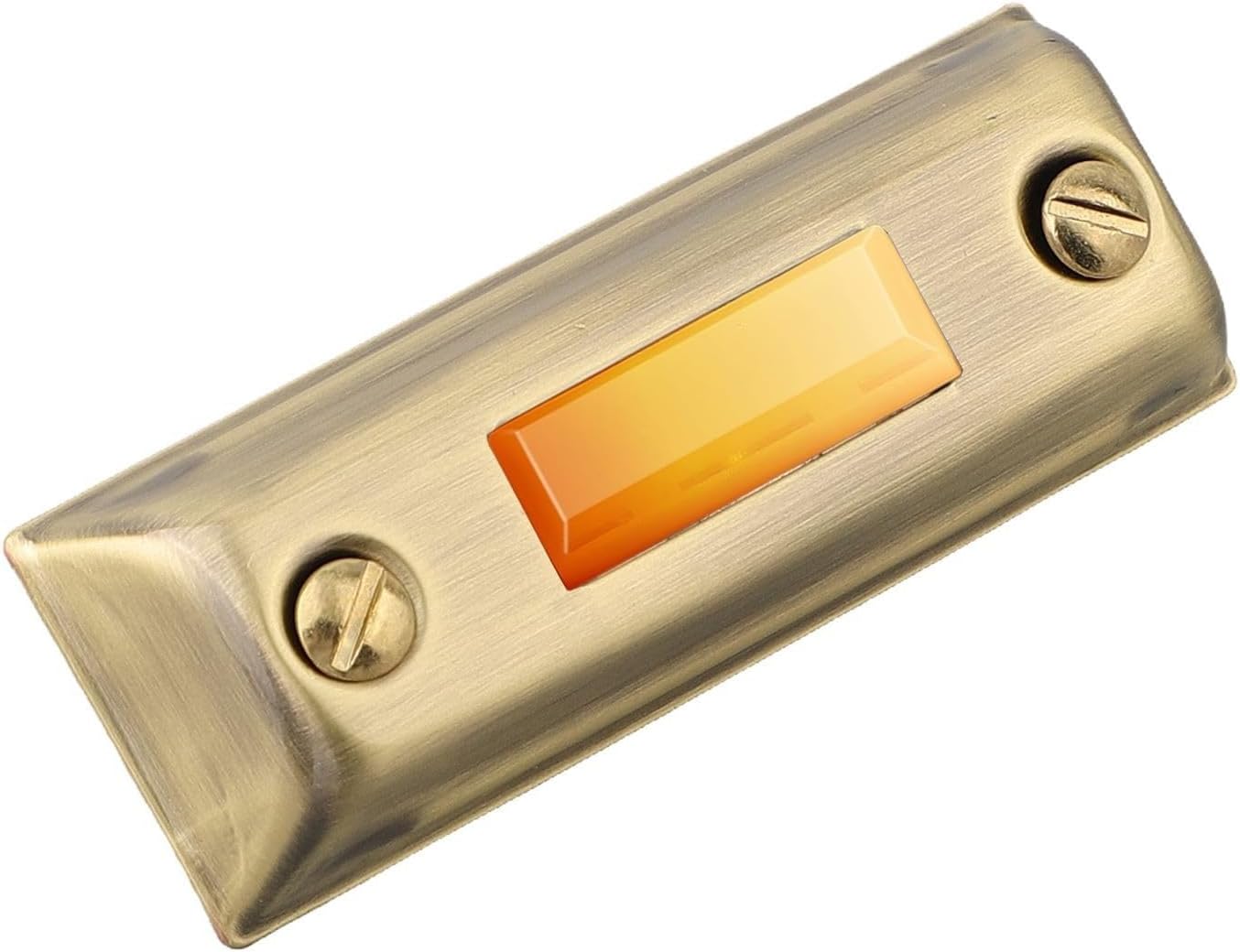 Lighted Metal Doorbell Button In Antique Brass Finish, Wall Mounted For Use On Garden And Garage Doors With Wired Systems DC12 24V